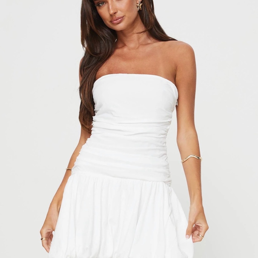 Princess Polly White Strapless Dress